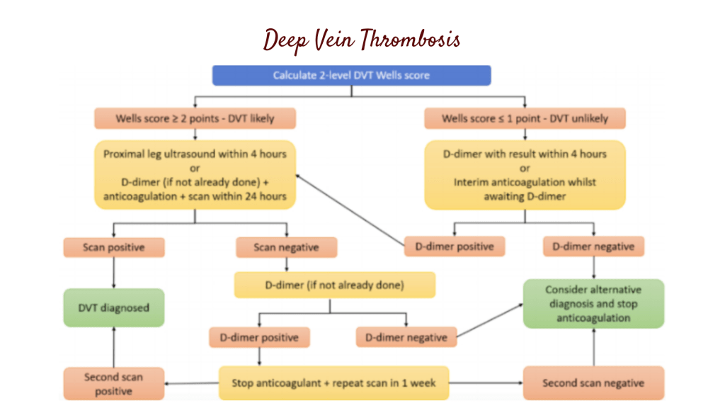2-Level DVT Wells Test Score for Deep Vein Thrombosis, Venous Thromboembolism