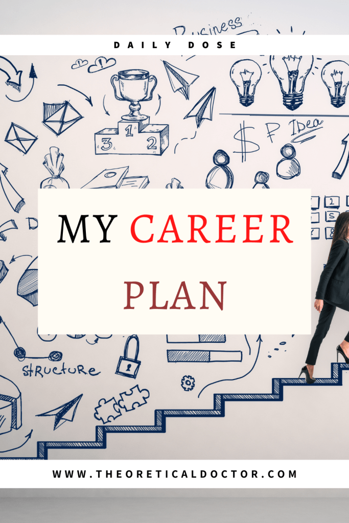 My career plan. Article written by Dr. Jewel Nambiar, The Theoretical Doctor.