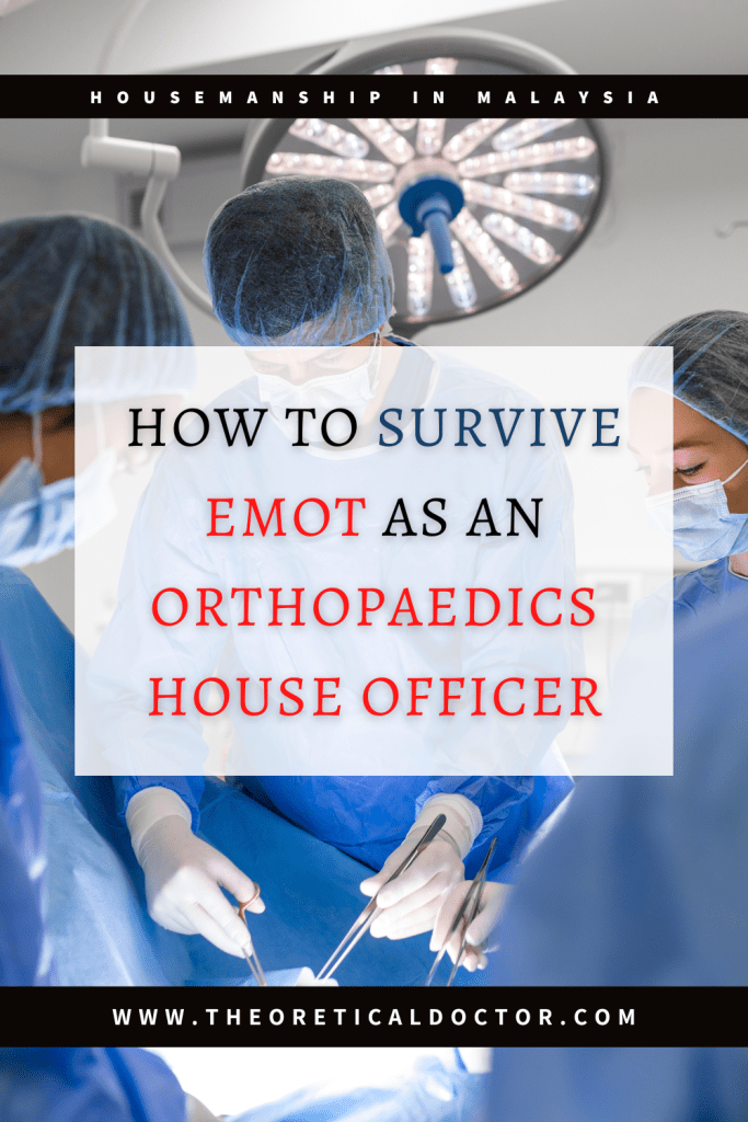 How To Survive EMOT As An Orthopaedics House Officer - Housemanship in Malaysia. An article regarding my experience as an Orthopedic House Officer at the operating theatre (OT). 

-

#housemanship #houseofficer #doctor #malaysia #writing #blogging #dailyblog #orthopaedic
