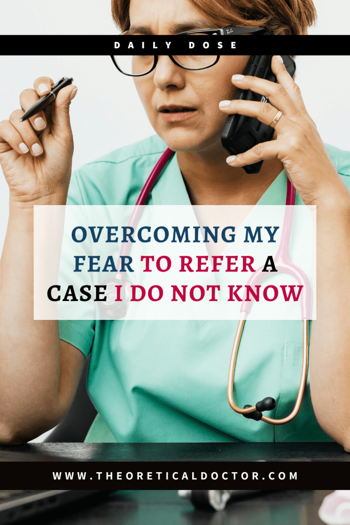 A short blog regarding my fear which still persists when it comes to referring to other departments as a House Officer.

Article written by Dr Jewel Nambiar.